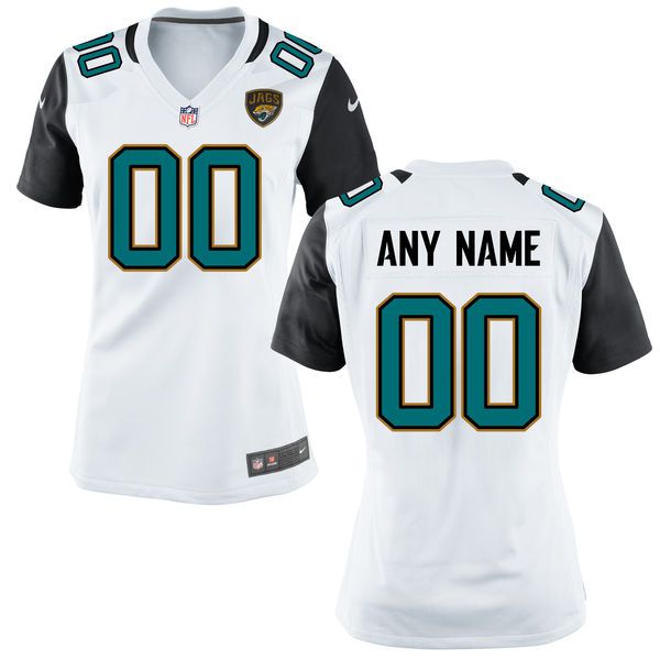 Women Jacksonville Jaguars Nike White Custom NFL Jersey